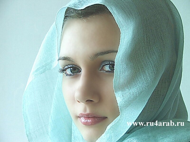 Woman Wearing Hijab — Light Blue