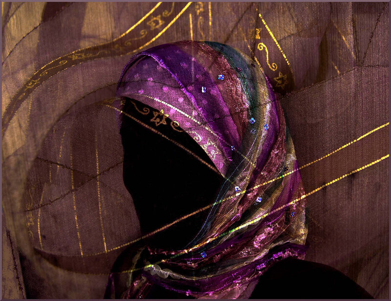 Woman Wearing Hijab — Purple