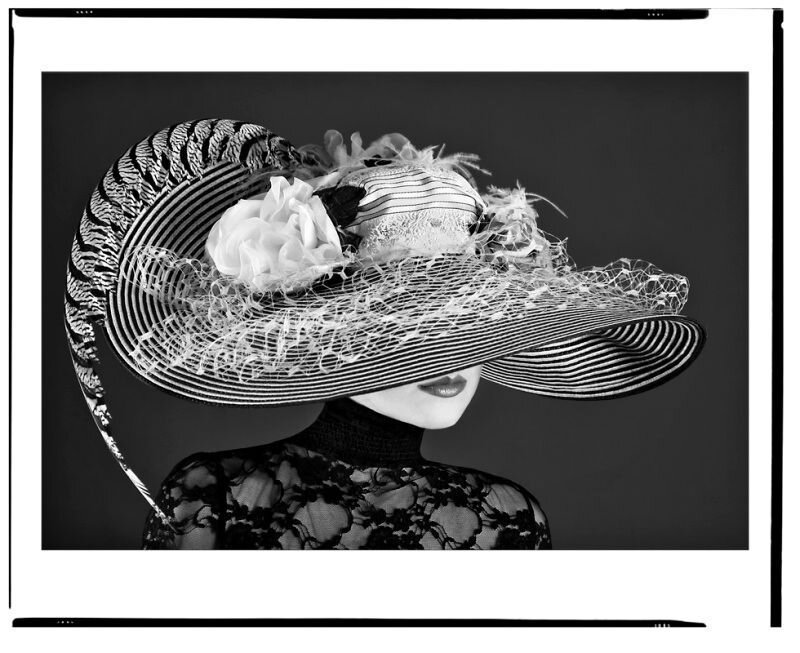 Woman Wearing Large Hat