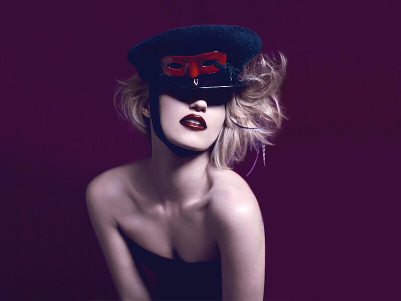 Woman Wearing Mask and Hat
