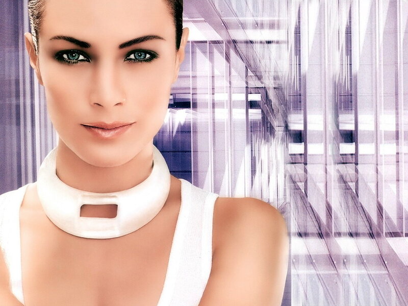 Woman Wearing Neck Brace