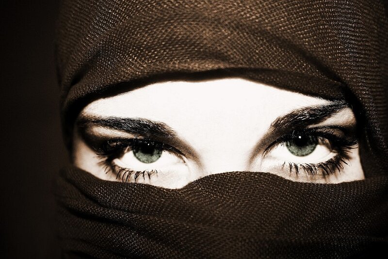 Woman Wearing Niqab — Brown