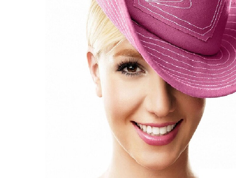 Woman Wearing Pink Hat — Cheerful