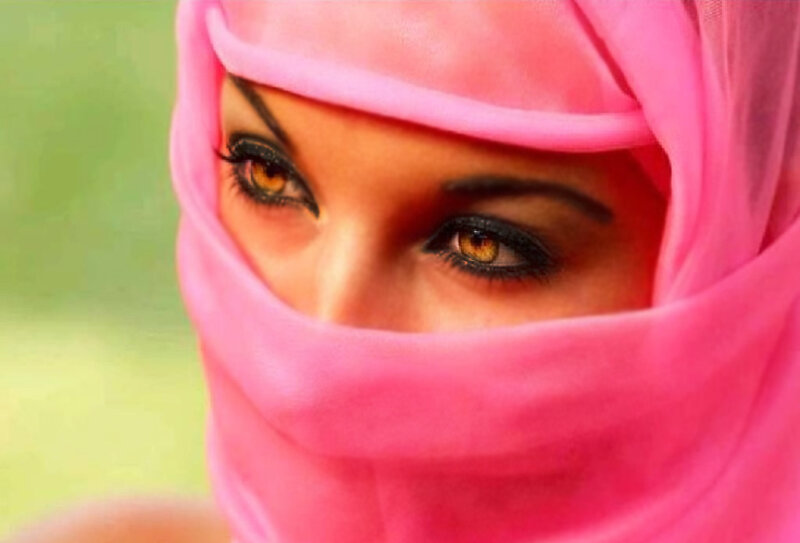 Woman Wearing Pink Headscarf