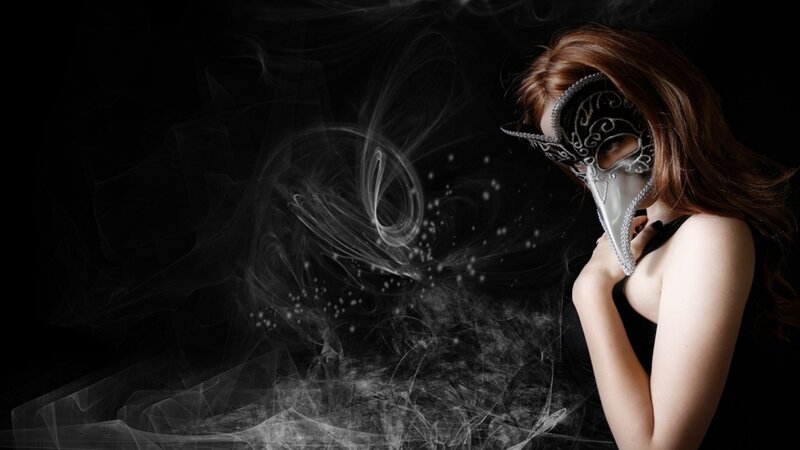 Woman Wearing Plague Mask