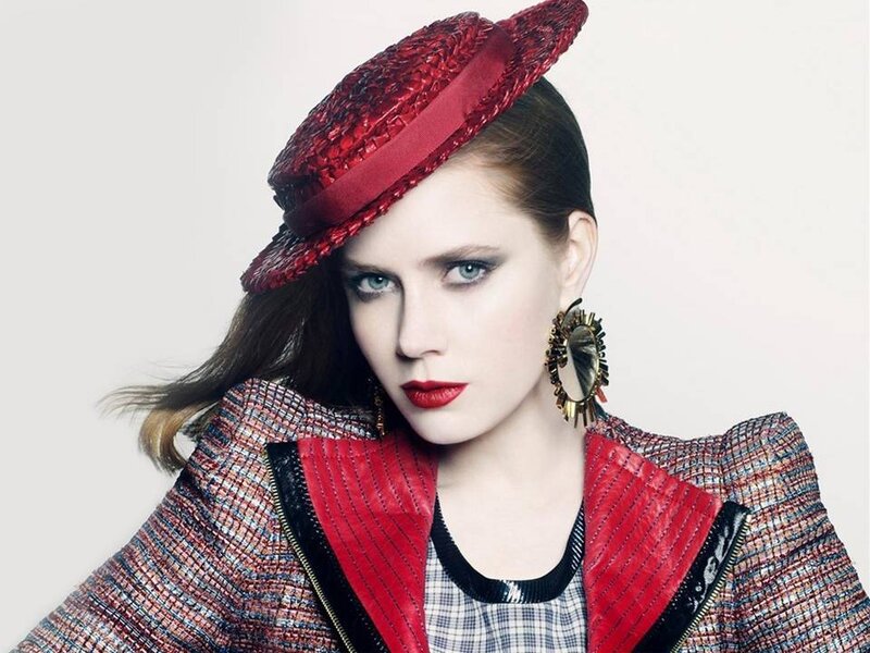 Woman Wearing Red Hat — Dramatic, Photograph, Coat