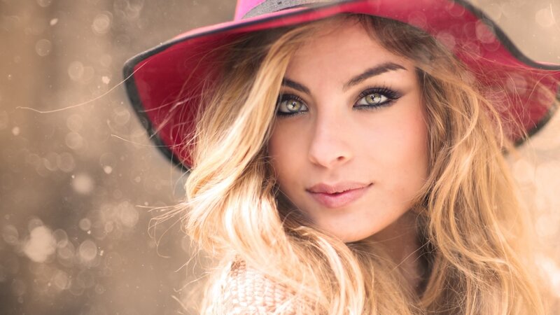 Woman Wearing Red Hat — Serene