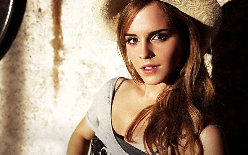 Woman Wearing Straw Hat — Brown, Dramatic, Photograph, Straw Hat