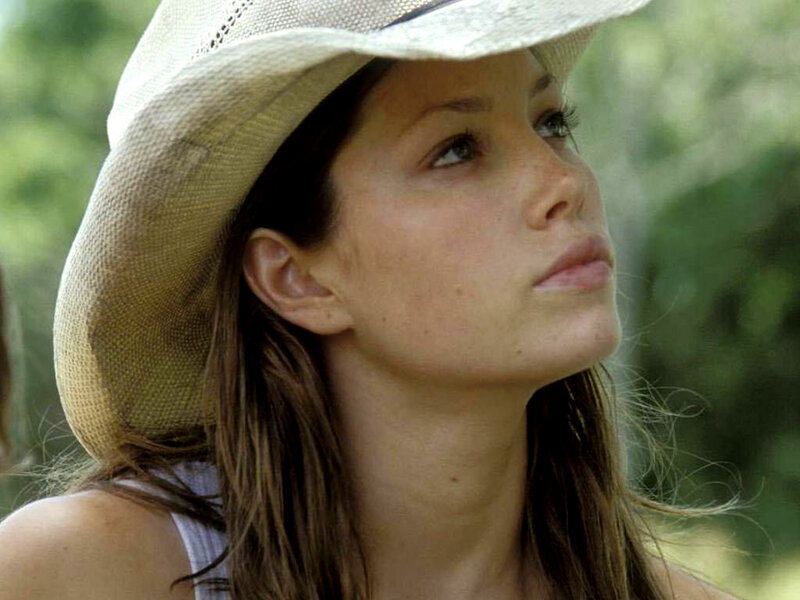 Woman Wearing Straw Hat — Green, Contemplative