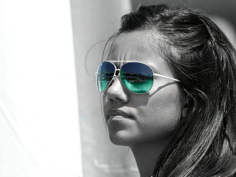 woman wearing sunglasses