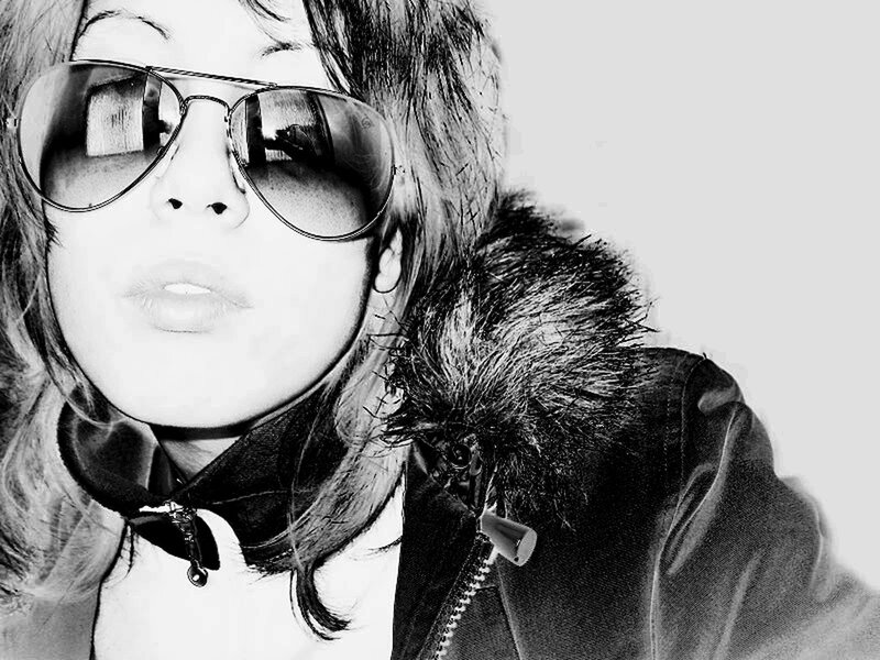 Woman Wearing Sunglasses — Black, Cool