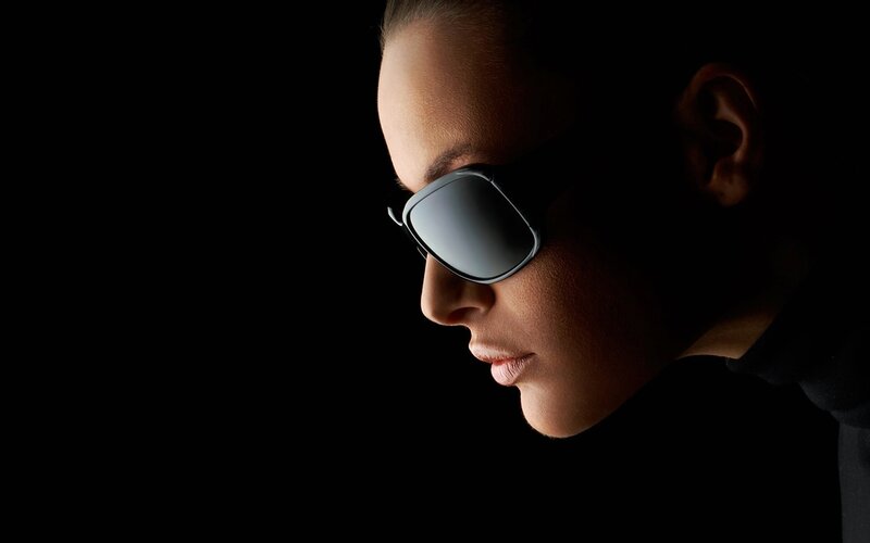 Woman Wearing Sunglasses — Black, Dramatic, Photograph, Profile