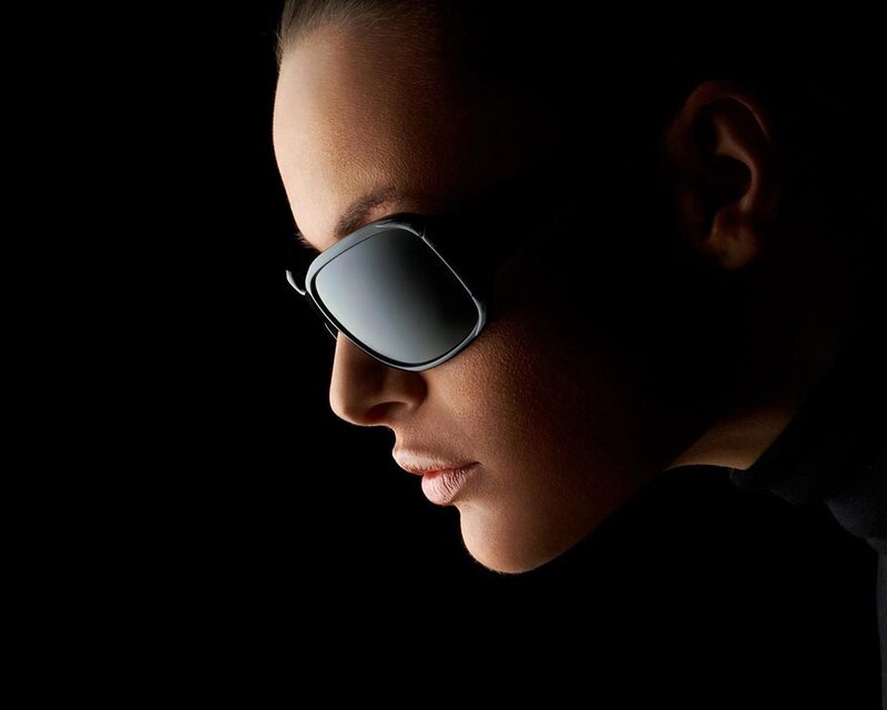 Woman Wearing Sunglasses — Black, Dramatic, Photograph