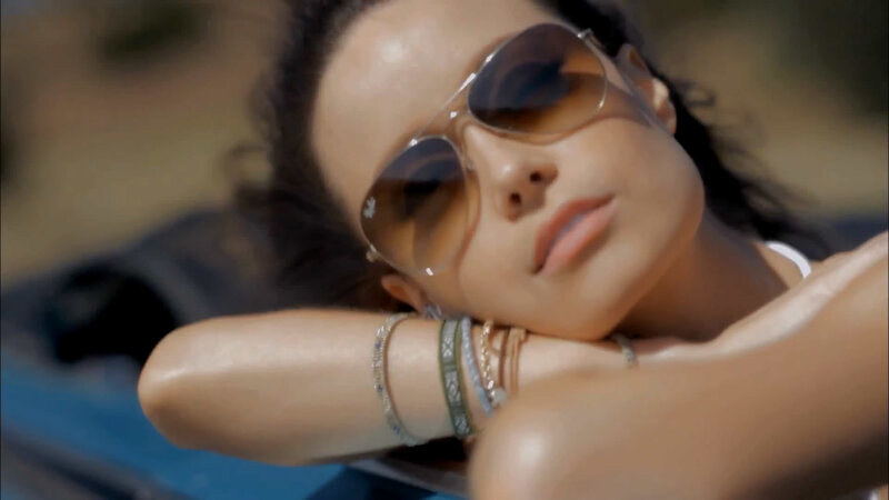 Woman Wearing Sunglasses — Brown, Relaxed