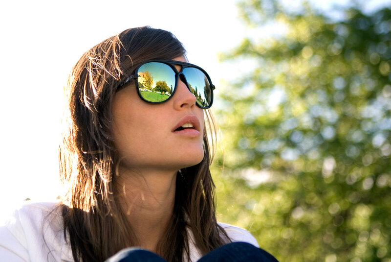 woman wearing sunglasses outdoors