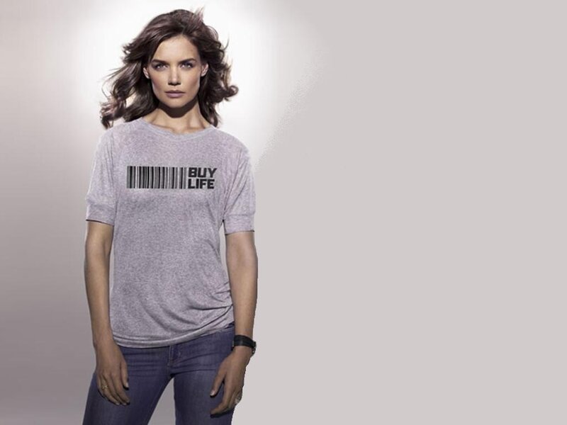 Woman Wearing T-shirt — Gray