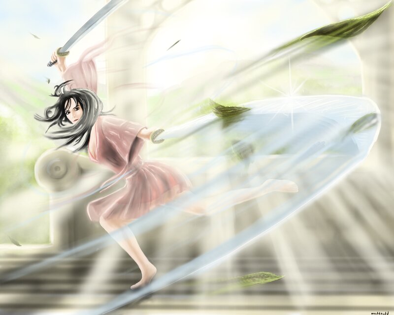 Woman Wielding Swords