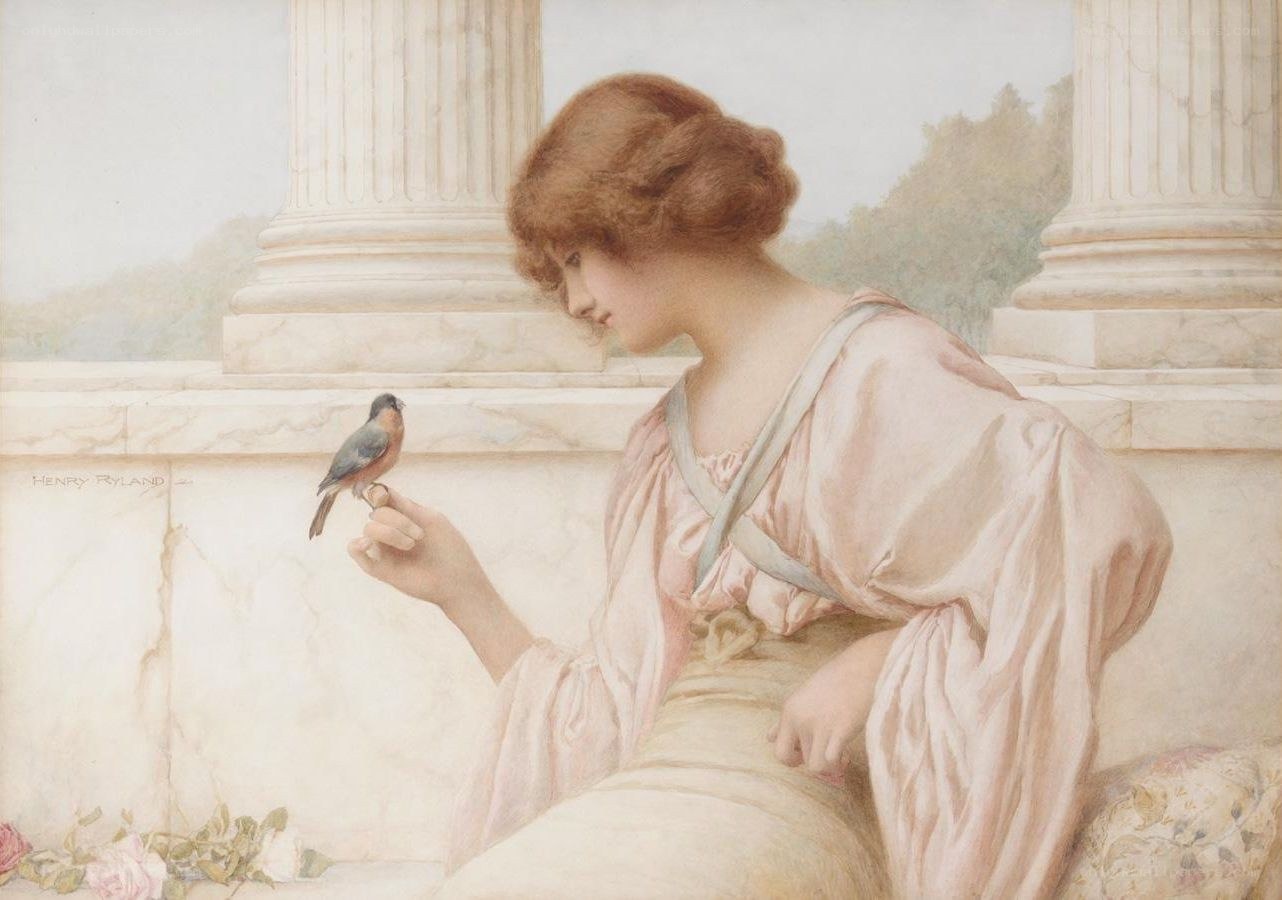 Woman with a bird