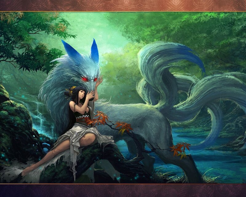 woman with a fox spirit