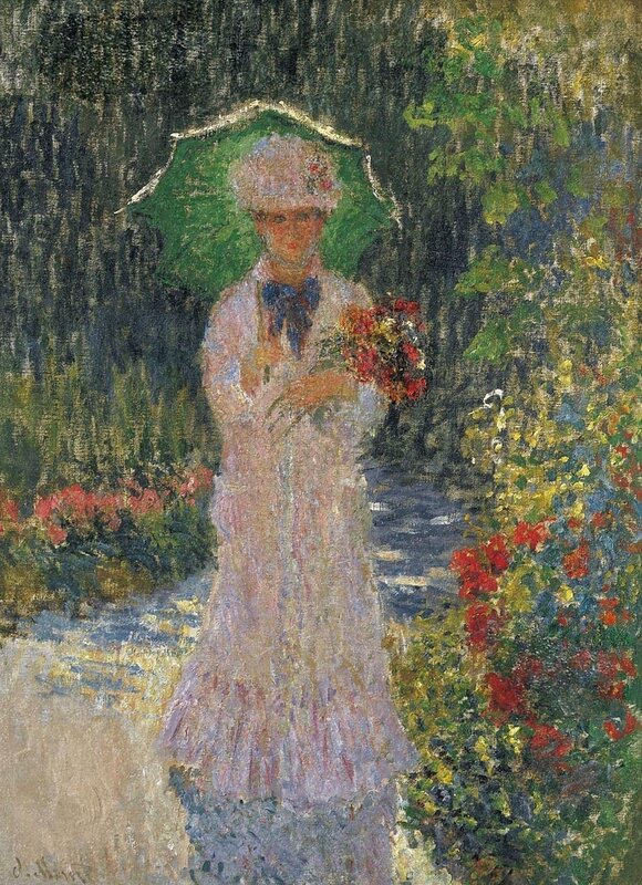 Woman with a Green Umbrella