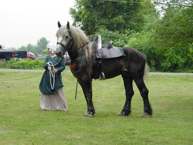 Woman with a Horse — Green