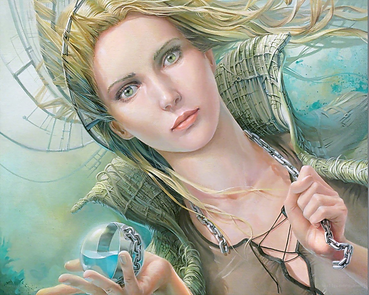 Woman with a magic orb