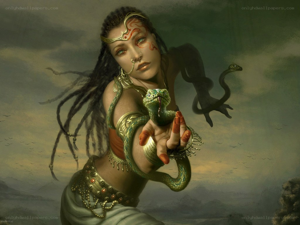 Woman with a snake