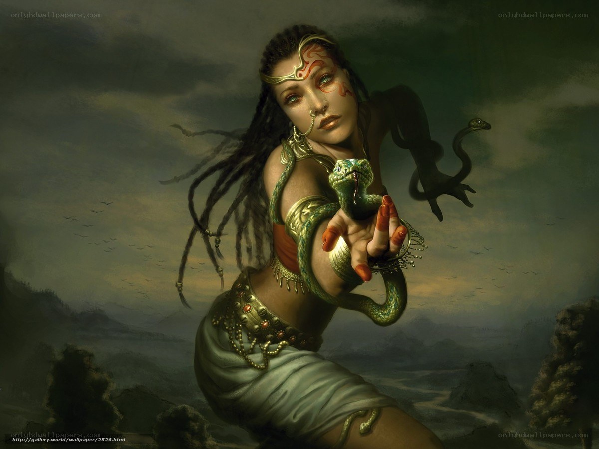 Woman with a snake