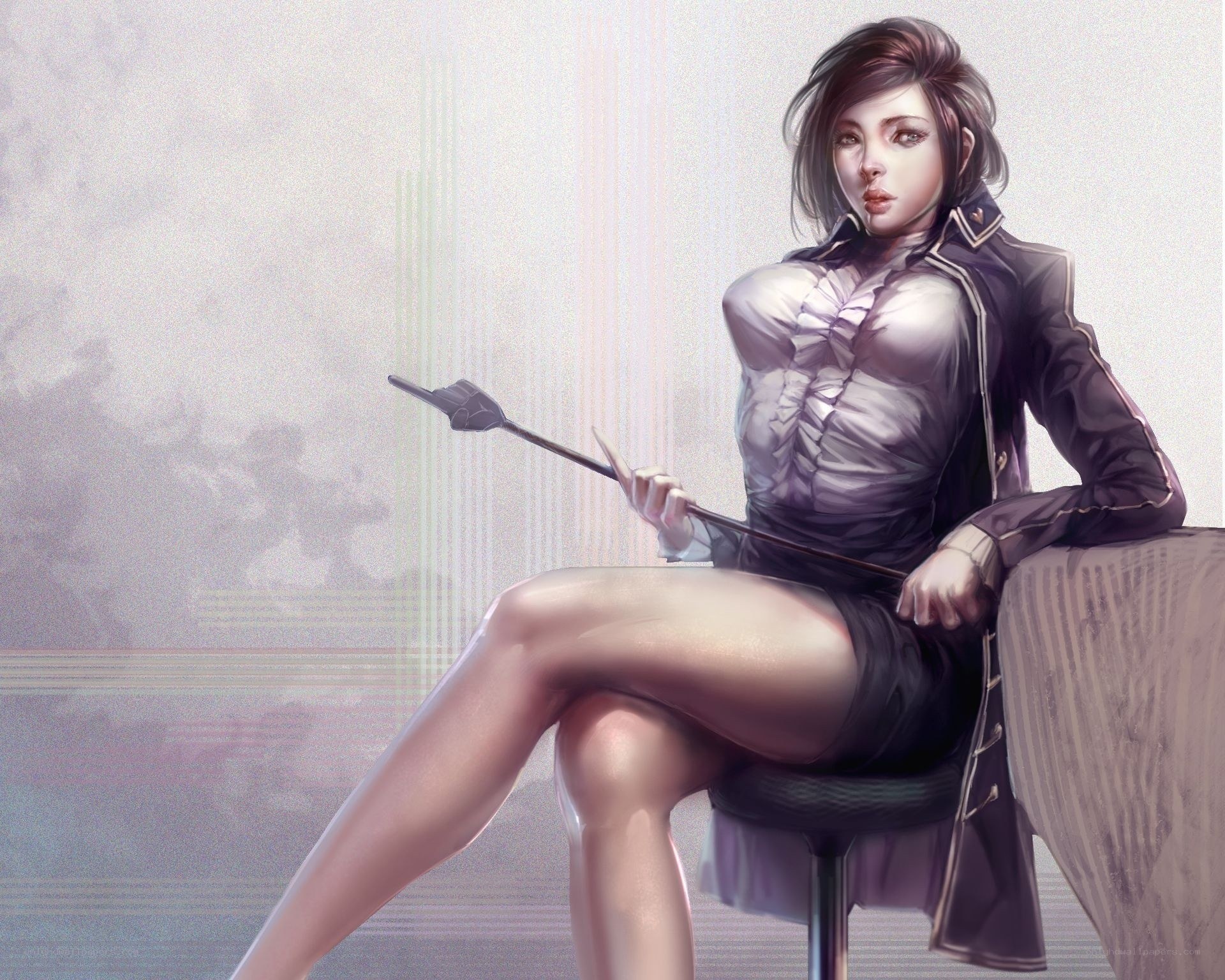woman with a whip