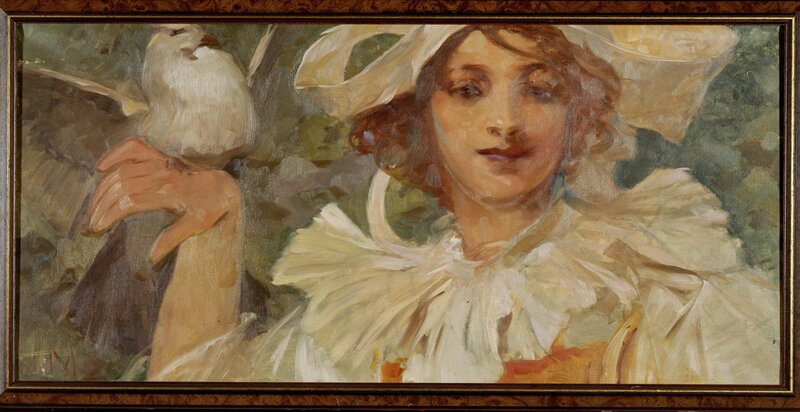 Woman with a white dove