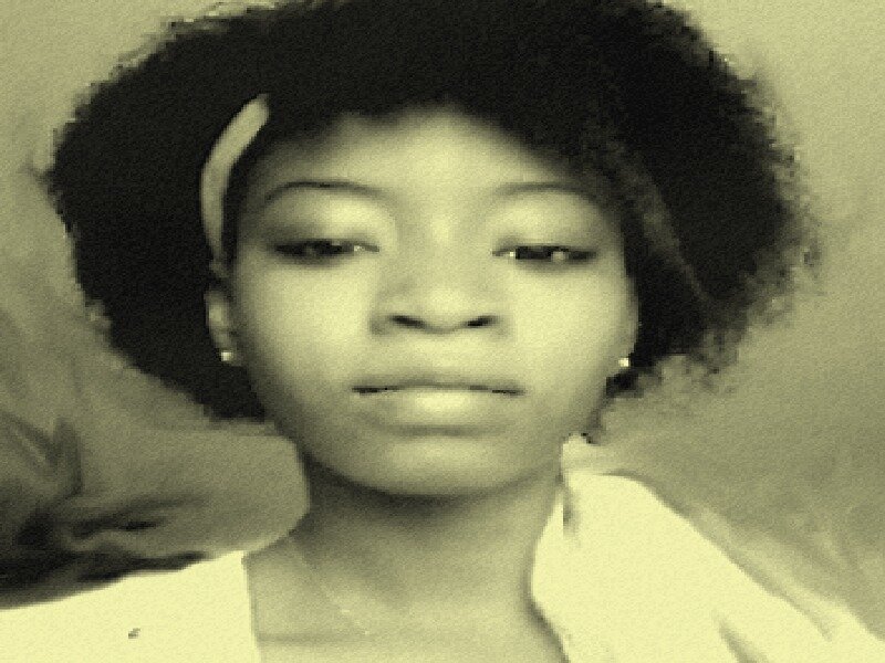 woman with afro hairstyle