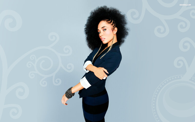 Woman with Afro Hairstyle — Blue, Confident