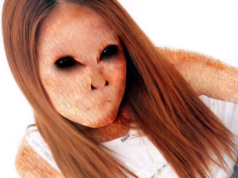woman with alien skin