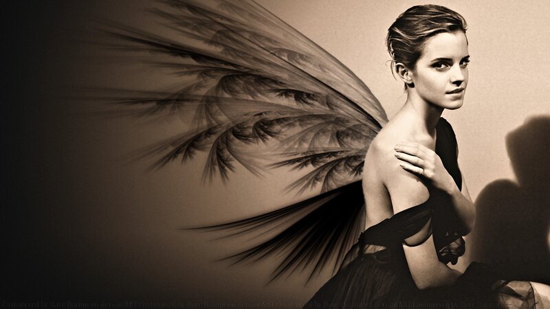 woman with angel wings