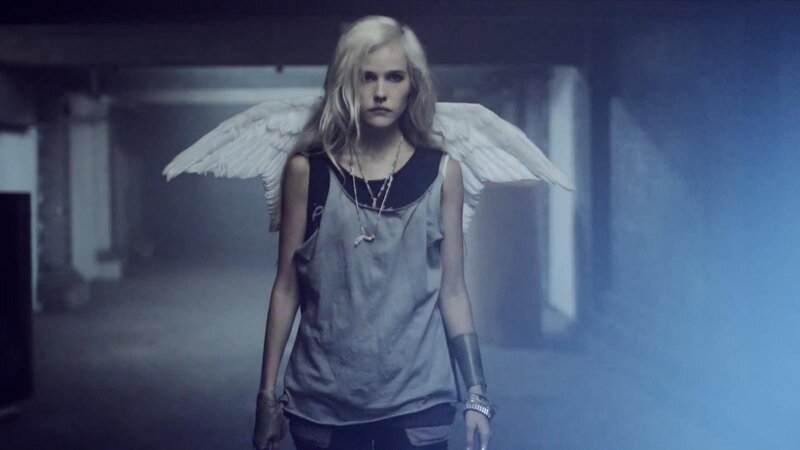 woman with angel wings
