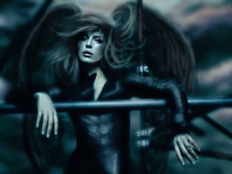woman with angel wings