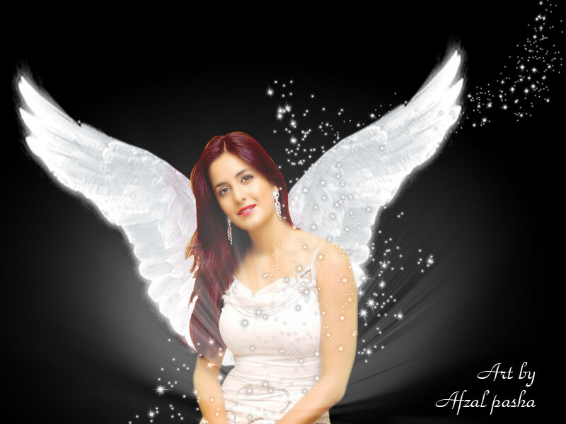 woman with angel wings