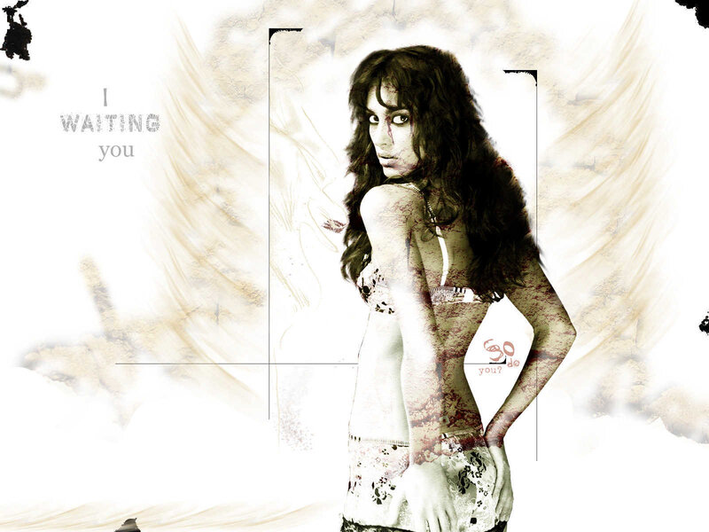 woman with angel wings