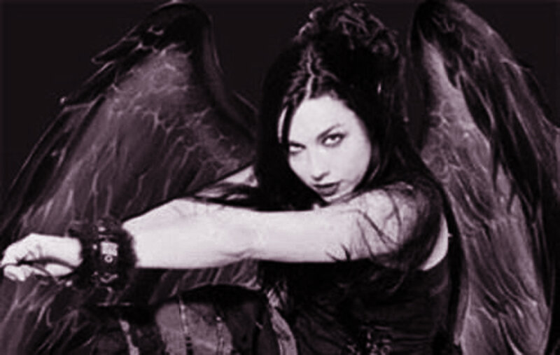 woman with angel wings