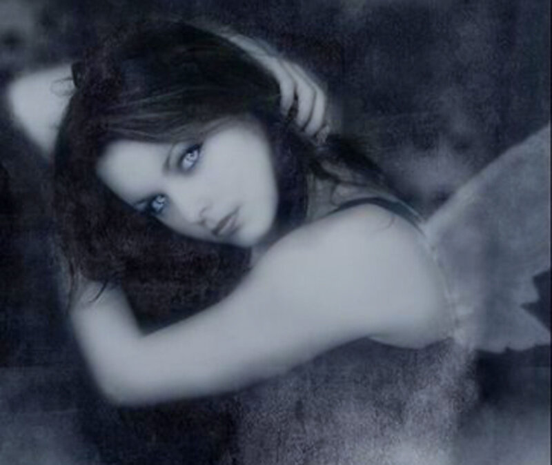 woman with angel wings