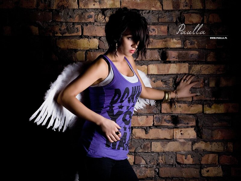 woman with angel wings