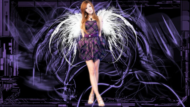 woman with angel wings