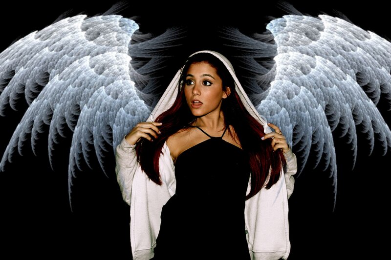 woman with angel wings
