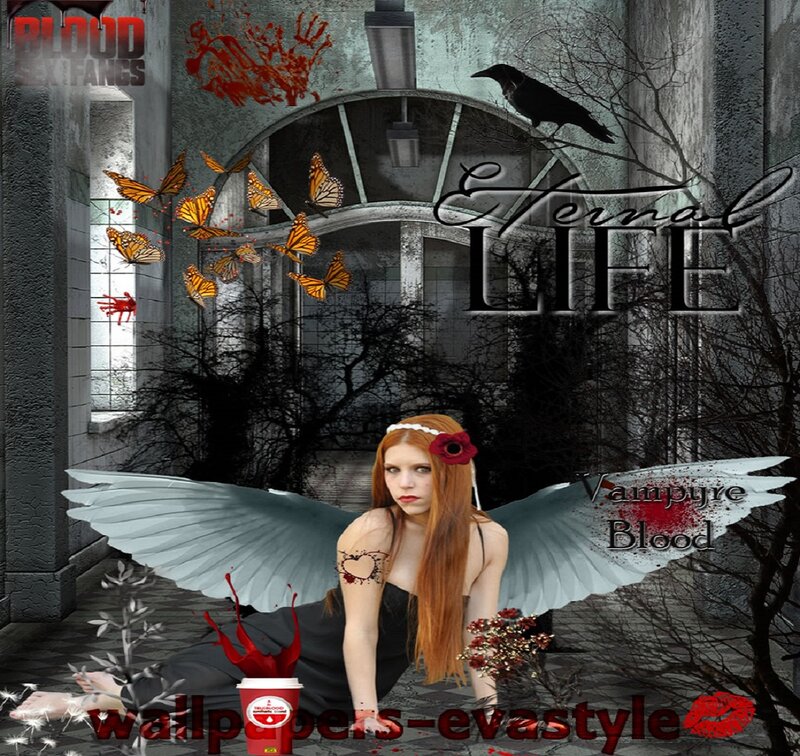 Woman with Angel Wings — Gray, Dark