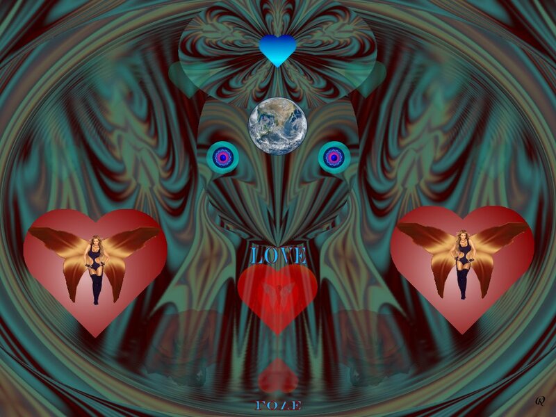 Woman with Angel Wings — Red, Dreamy