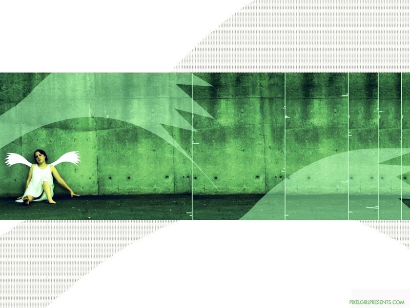woman with angel wings sitting