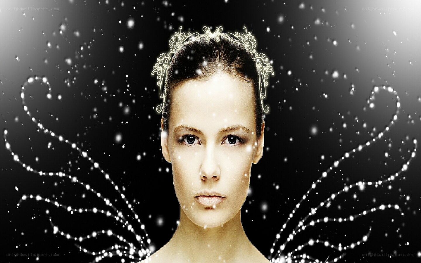 woman with angelic wings