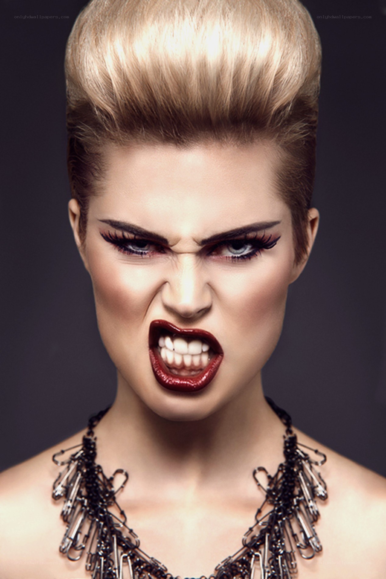 woman with angry expression