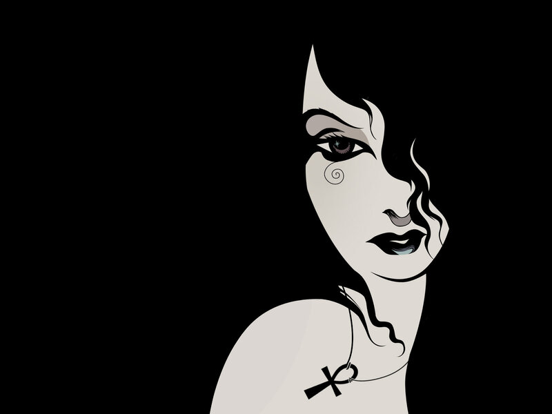 woman with ankh necklace