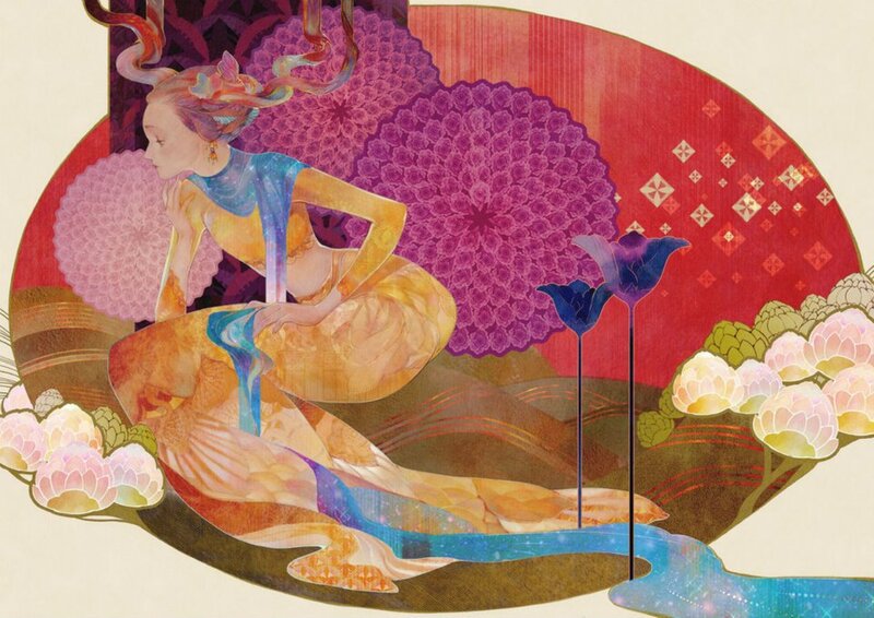 Woman with Antlers — Purple